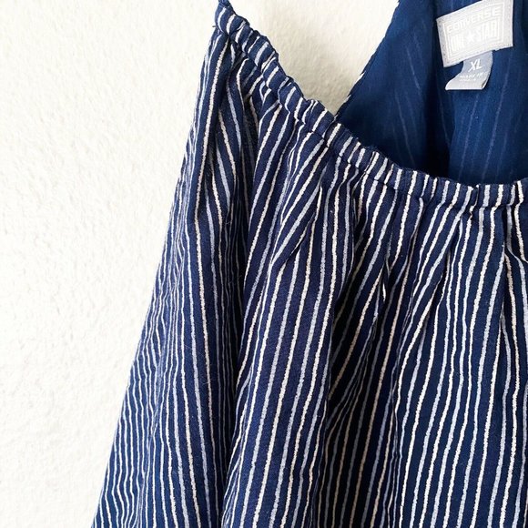 Converse blue white striped halter top strappy back size XL 100% cotton - Picture 4 of 7